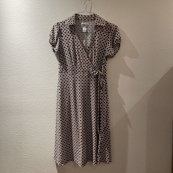 robbie bee, brown midi a line dress, size 8 - Picture 1 of 4